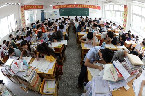 Chinese students prepare for upcoming national college entrance ...