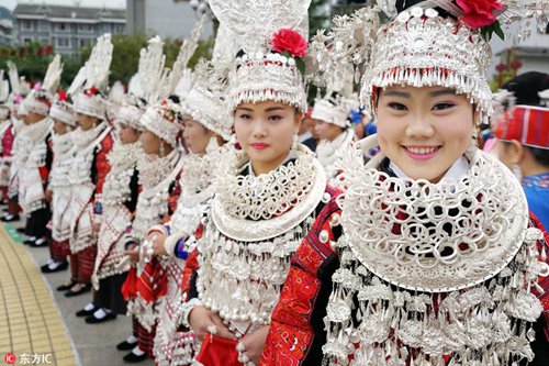 Miao ethnic group celebrates Yang'asha Festival in Guizhou - Global Times