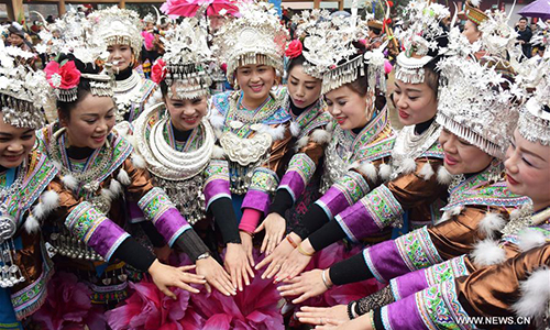 People of Miao ethnic group dance to celebrate Spring Festival - Global ...