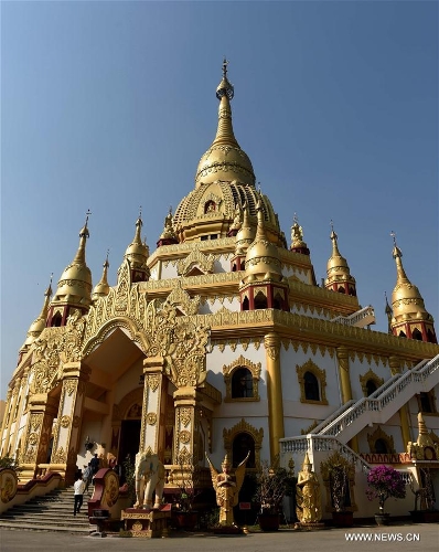 Menghuan Grand Golden Pagoda in Mangshi City, China's Yunnan - Global Times