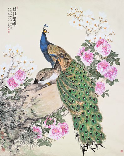 Famous artist Zhou Wusheng’s fine brushwork flower-and-bird paintings ...