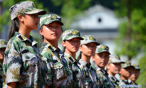 Newly-enrolled students attend military training in SW China - Global Times