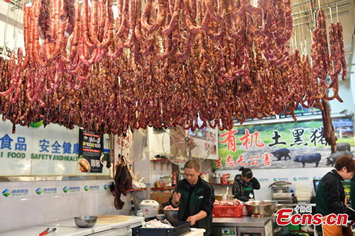 Take a look at 'street of sausage' in Chengdu - Global Times