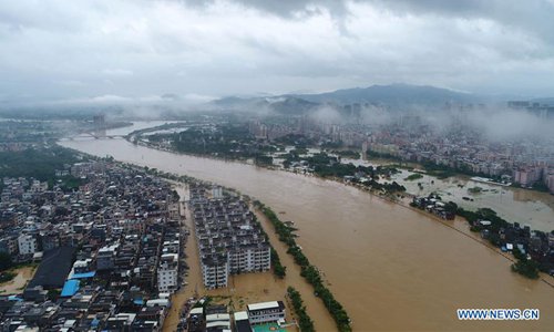 Flood hits Yangchun due to influence of super typhoon Mangkhut - Global ...