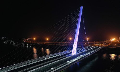 Night view of bridges in Taiyuan, N China's Shanxi - Global Times