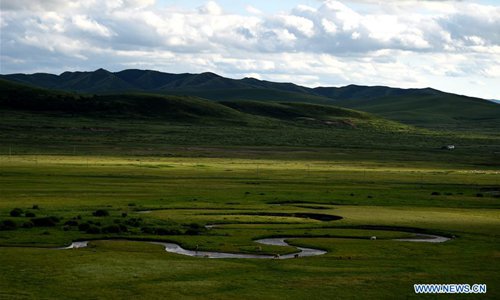 Pasture scenery in East Ujimqin Banner, N China's Inner Mongolia ...