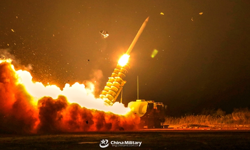 Surface-to-air missile fired at night - Global Times