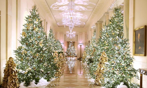 Christmas decorations seen at White House - Global Times