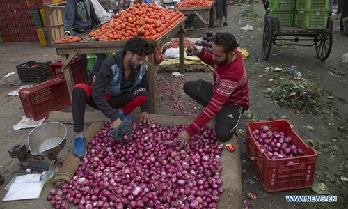 India's main opposition Congress party protests against rising onion ...