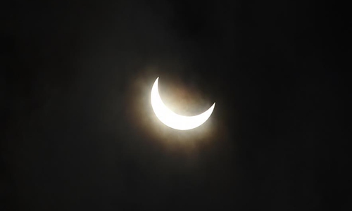 Partial solar eclipse seen in sky of Jakarta, Indonesia - Global Times