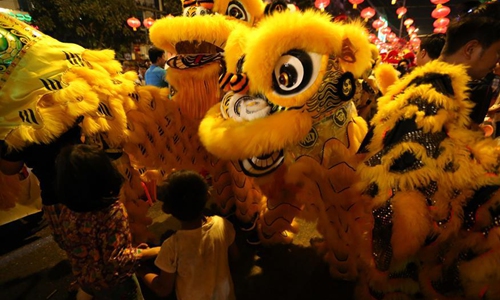 Celebration for Chinese Lunar New Year held in Chinatown of Yangon