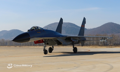 J-11 fighter jets in combat readiness - Global Times