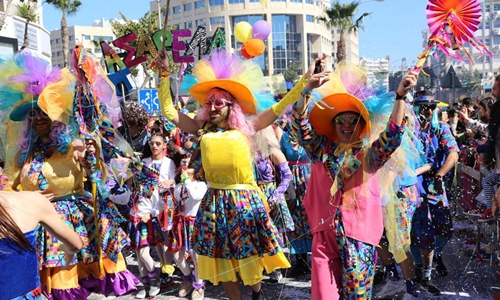 Highlights of traditional Limassol Carnival parade - Global Times