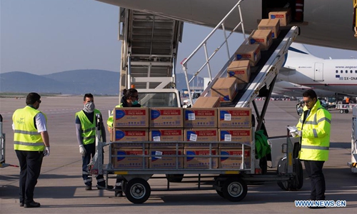 Chinese medical supplies arrive in Athens in aid of Greece's COVID-19 ...