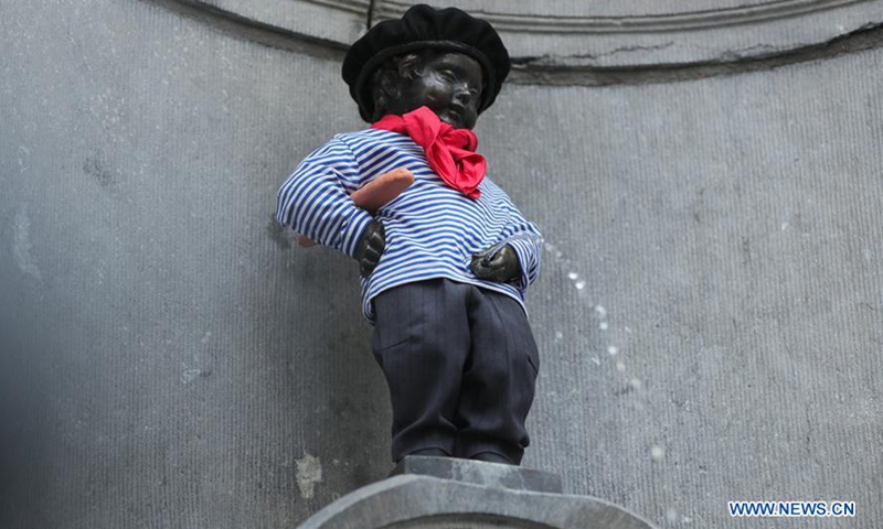 Manneken Pis Dressed Up To Commemorate French National Day In Brussels Global Times