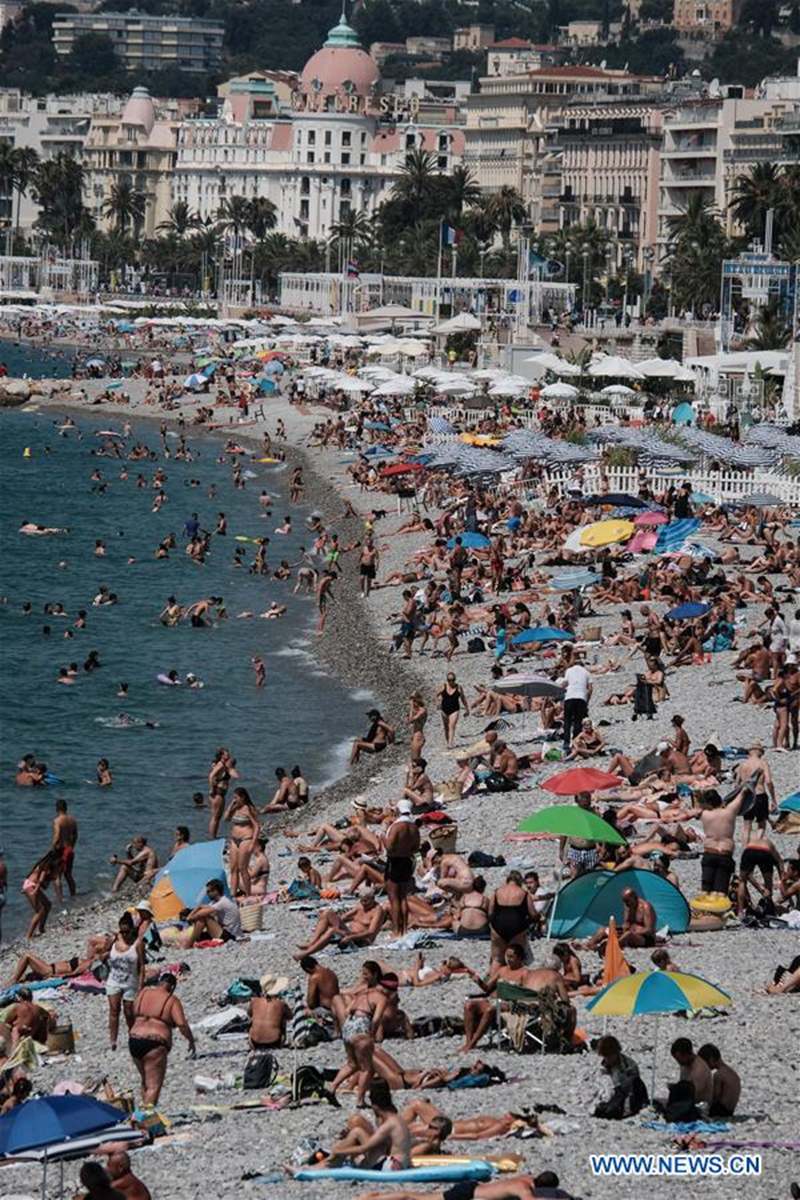 People enjoy leisure time in Nice, France - Global Times