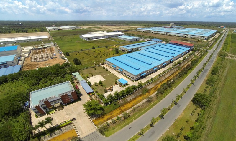 Photo taken on May 21, 2015 shows a view of the Long Jiang Industrial Park in Tien Giang, southern Vietnam. (Xinhua)