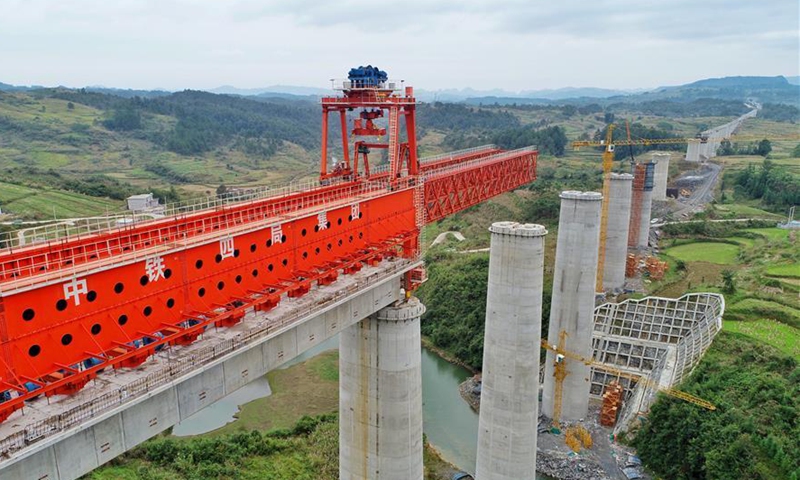 Guiyang-Nanning high-speed railway in Dushan County, Guizhou - Global Times