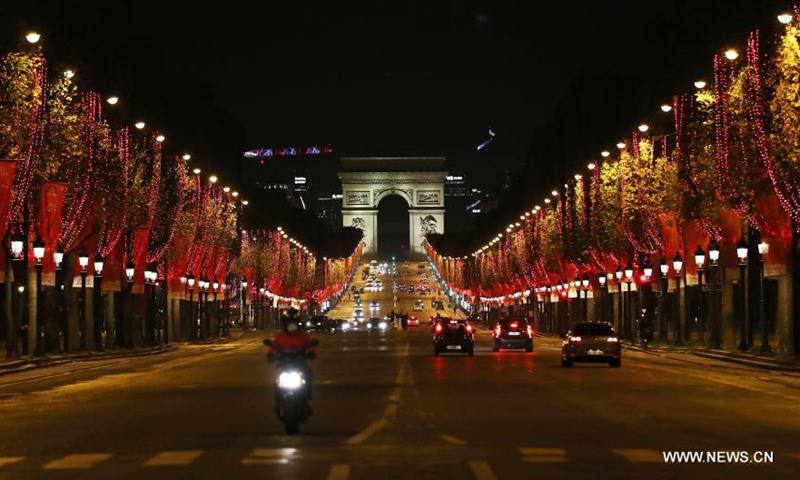 Christmas illuminations switched on in Paris - Global Times