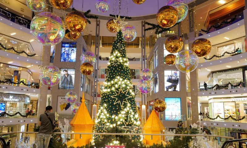 Christmas decorations displayed at shopping mall in Malaysia  Global Times