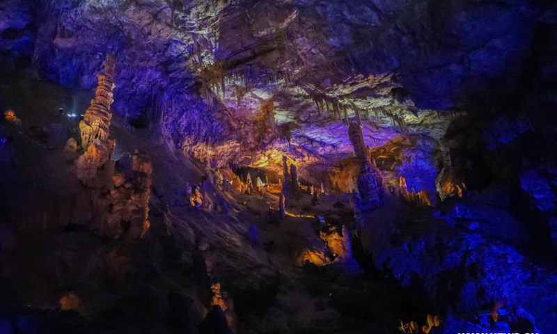 Inside view of Wanxiang karst cave in NW China - Global Times