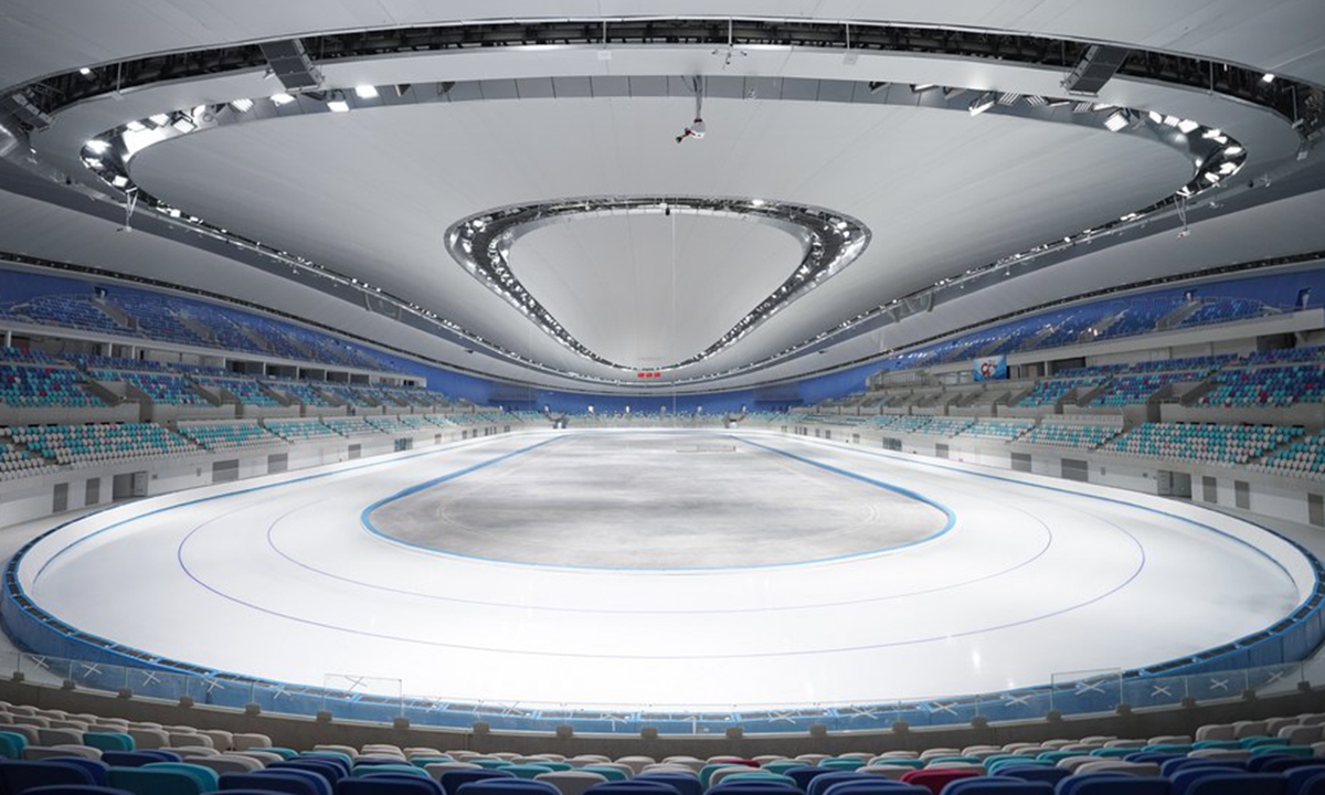 Beijing 2022 Winter Olympic speed skating venue completes ice making