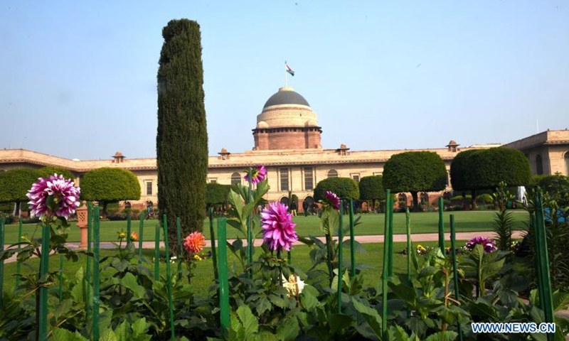 Flowers seen in full bloom at Mughal Gardens in New Delhi, India ...