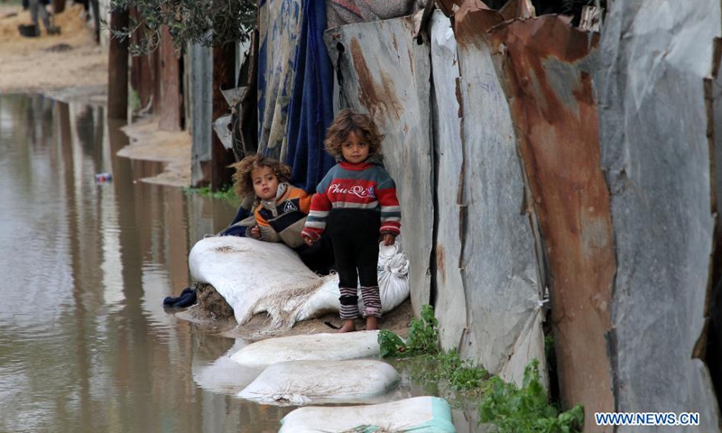 Palestinian Children Play In Impoverished Neighborhood - Global Times