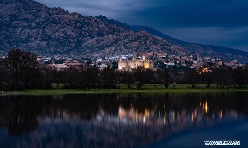 Photo taken on Feb. 28, 2021 shows the scenery of Manzanares el Real, Spain.(Photo: Xinhua)