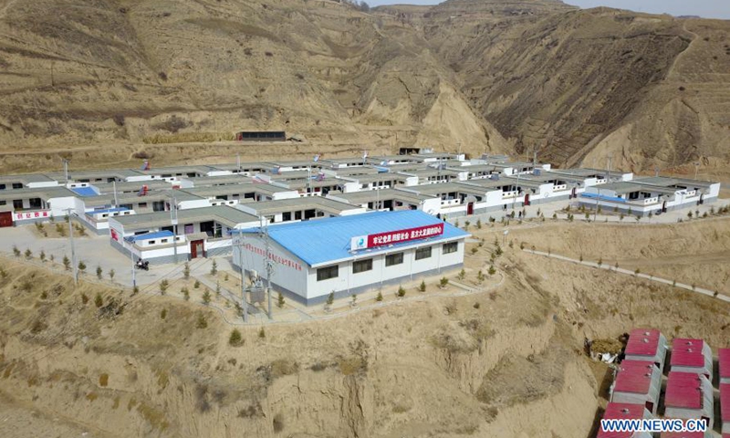 Aerial photo shows the workshop in Nanyangwa Village of Dongxiang Autonomous County of Linxia Hui Autonomous Prefecture, northwest China's Gansu Province, March 4, 2021.Photo:Xinhua