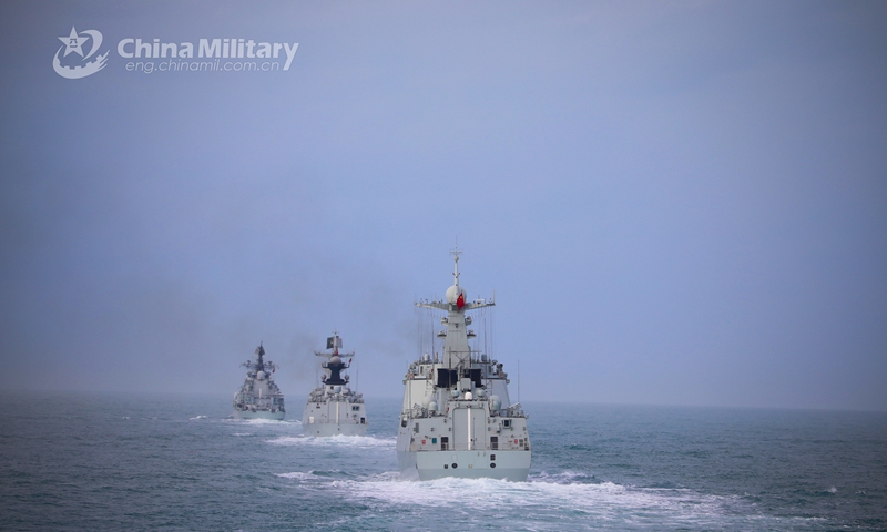 Naval fleet steams in East China Sea - Global Times