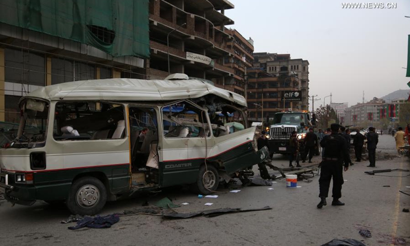 15 injured as blast targets mini-bus in Kabul - Global Times