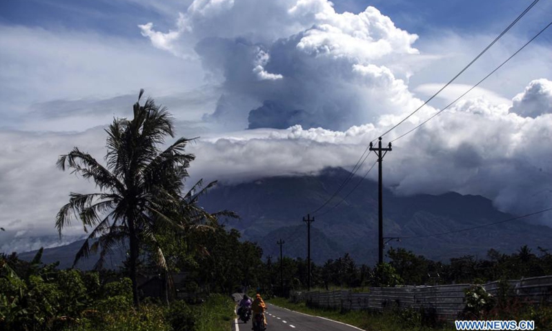 Indonesia's Mt. Merapi erupts twice, spewing ash clouds - Global Times