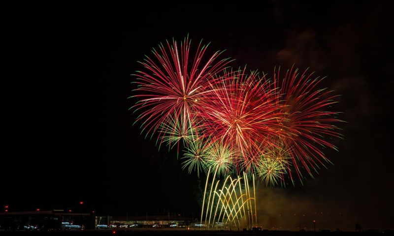 Firework show held to mark completion of terminal area of Chengdu ...