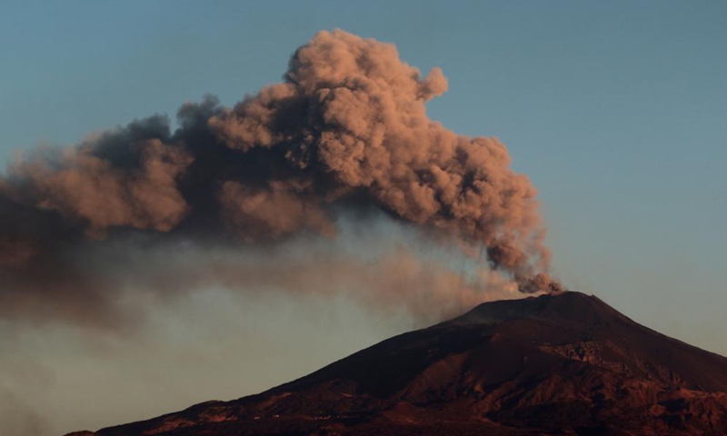 Mount Etna volcano during eruption in Sicily, Italy - Global Times