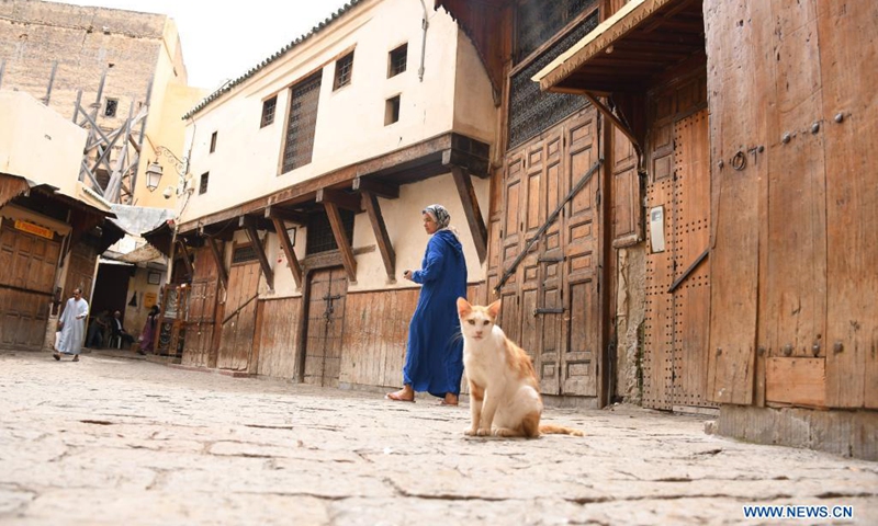 Photo taken on May 30, 2021 shows closed stalls in the old city of Fez, Morocco.(Photo: Xinhua)