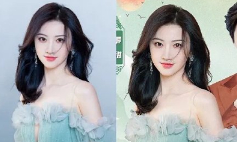 800px x 480px - Actress Jing Tian's deep V neck dress 'disappears' in promo picture,  sparking online debate - Global Times