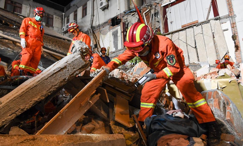 One killed, 10 missing in building collapse in China - Global Times