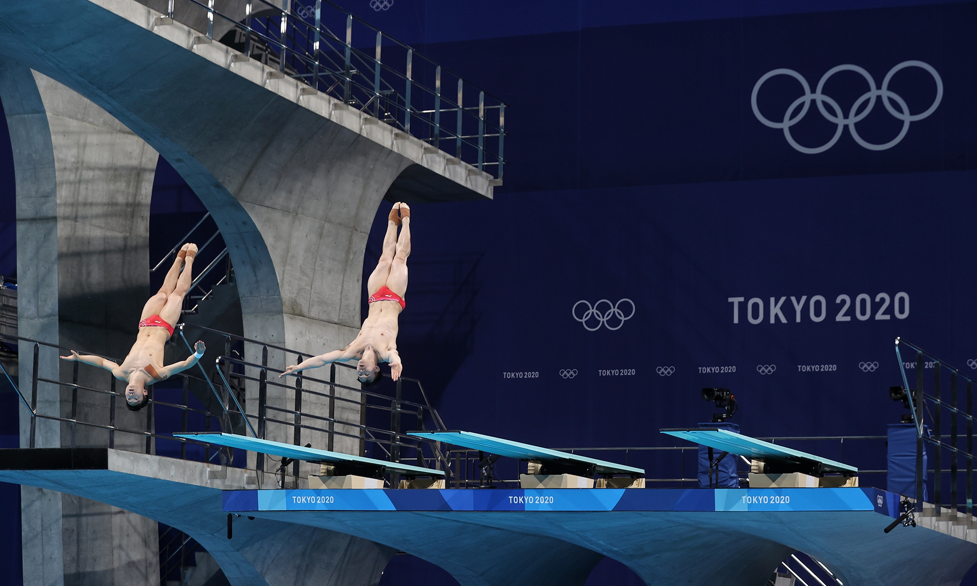 Chinese diving pair won gold in men's 3m synchro springboard at Tokyo