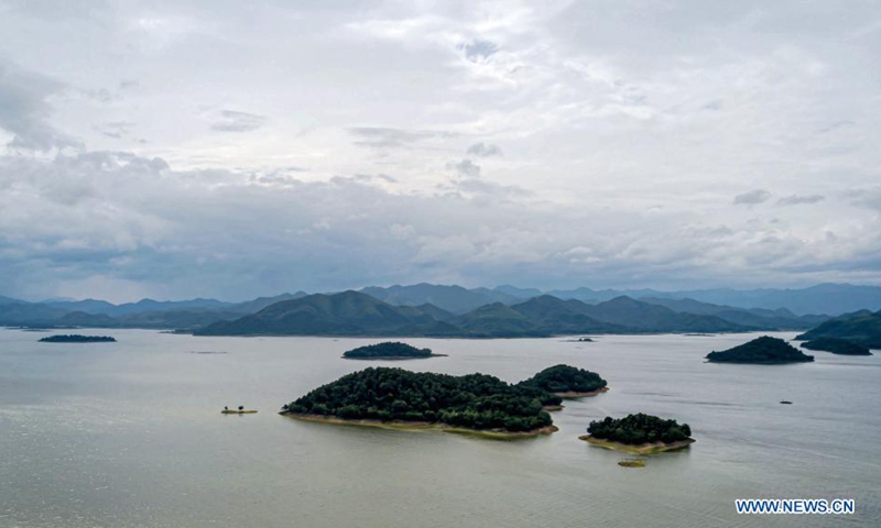 Aerial photo taken on Aug. 6, 2021 shows the Kaeng Krachan Forest Complex in Thailand. The Kaeng Krachan Forest Complex was added to the United Nations Educational, Scientific and Cultural Organization's (UNESCO) World Heritage List on July 26, 2021. (Xinhua/Wang Teng)