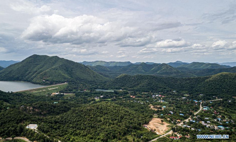 Aerial photo taken on Aug. 6, 2021 shows the Kaeng Krachan Forest Complex in Thailand. The Kaeng Krachan Forest Complex was added to the United Nations Educational, Scientific and Cultural Organization's (UNESCO) World Heritage List on July 26, 2021. (Xinhua/Wang Teng)