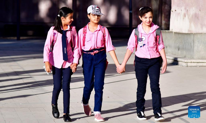 Children seen at school on first day of new academic year in Damascus ...