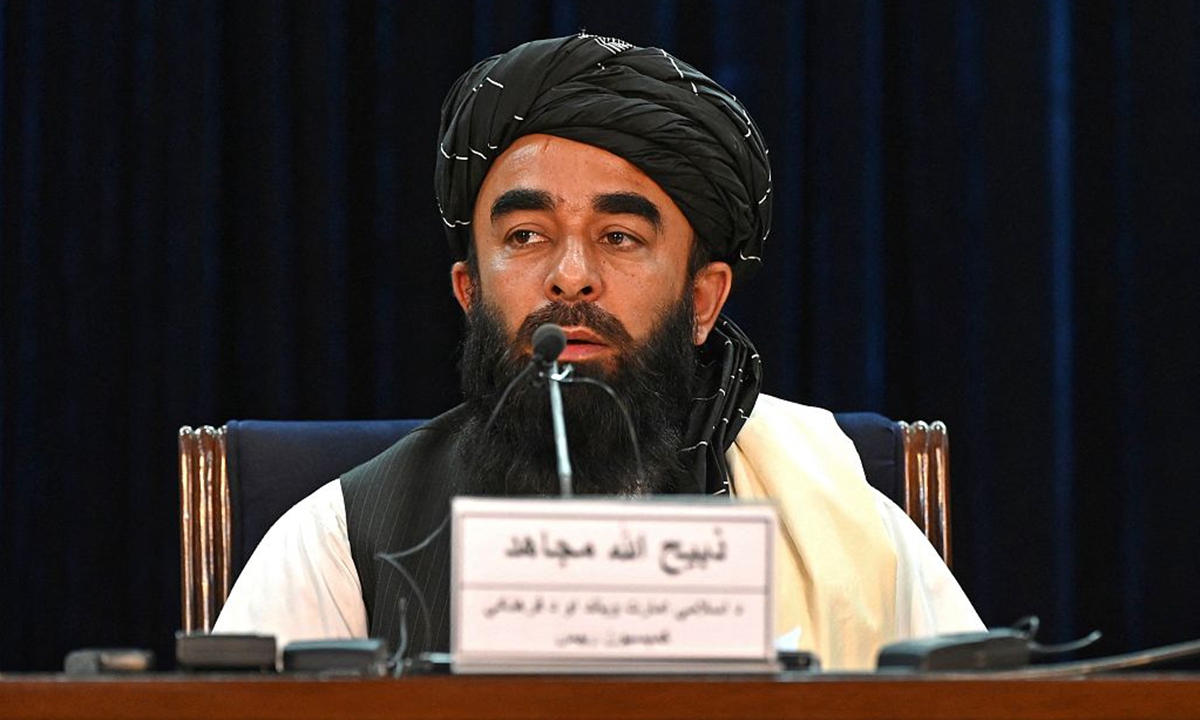 Taliban spokesperson Zabihullah Mujahid Photo: CFP