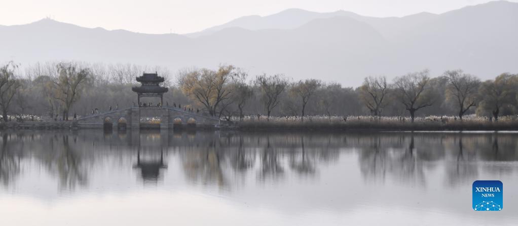 Photo taken on Nov. 14, 2021 shows the winter scenery of the Summer Palace in Beijing, capital of China. Photo: Xinhua