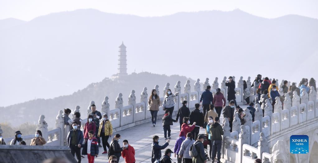 Photo taken on Nov. 14, 2021 shows the winter scenery of the Summer Palace in Beijing, capital of China. Photo: Xinhua