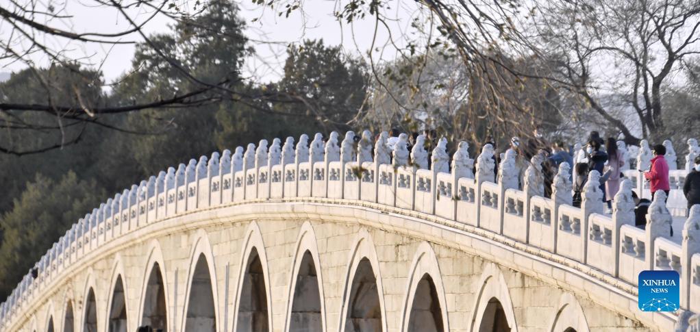 Photo taken on Nov. 14, 2021 shows the winter scenery of the Summer Palace in Beijing, capital of China. Photo: Xinhua