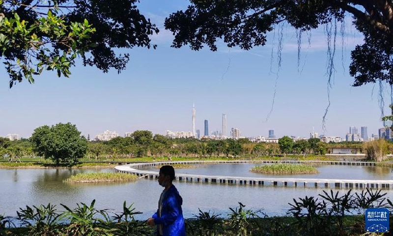 Photo taken on Nov. 14, 2021 shows the view of Guangzhou, capital of south China's Guangdong Province.Photo:Xinhua