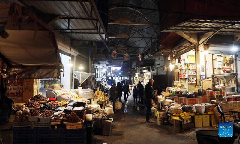 Photo taken on Nov. 29, 2021 shows a view of the al-Midan market in Mosul, Iraq. The market resumed running after its reconstruction and the removal of debris of the destruction by the military operations carried out by the Iraqi forces to expel the militants of the extremist Islamic State (IS) group. (Xinhua/Khalil Dawood)