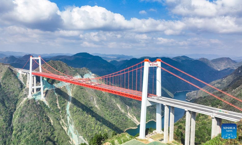 Yangbaoshan bridge in SW China carries out static load test - Global Times