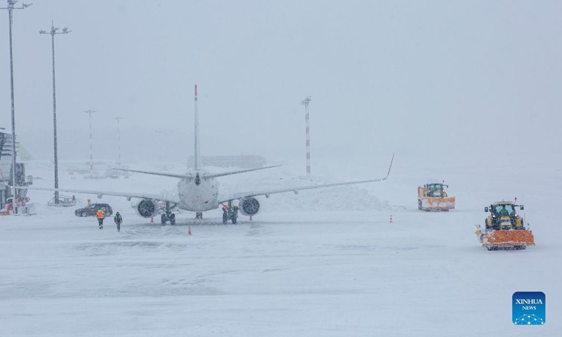 Red warning for heavy snowfall issued in Latvian capital - Global Times